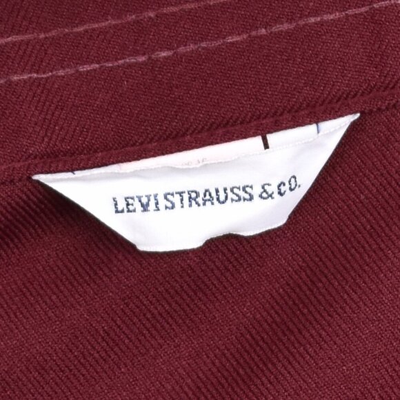 Vintage Levi's 70's Polyester Pocket Burgundy Pants - 26 - Picture 7 of 8